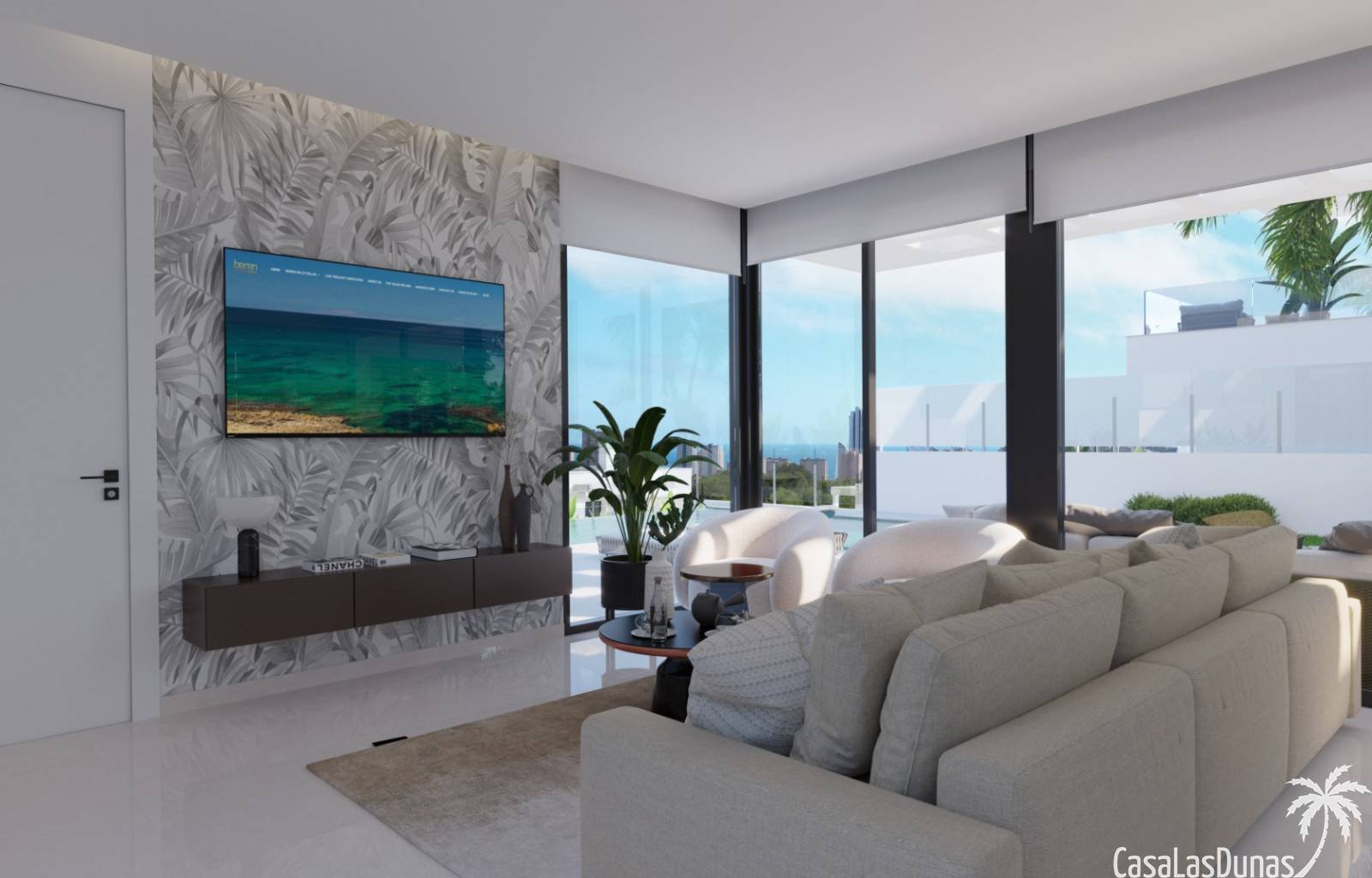  Wunderschöne freistehende Luxusvillen in der Nähe von Finestrat. Diese Villen sind von sehr hoher Qualität und haben ein modernes und elegantes Ersch