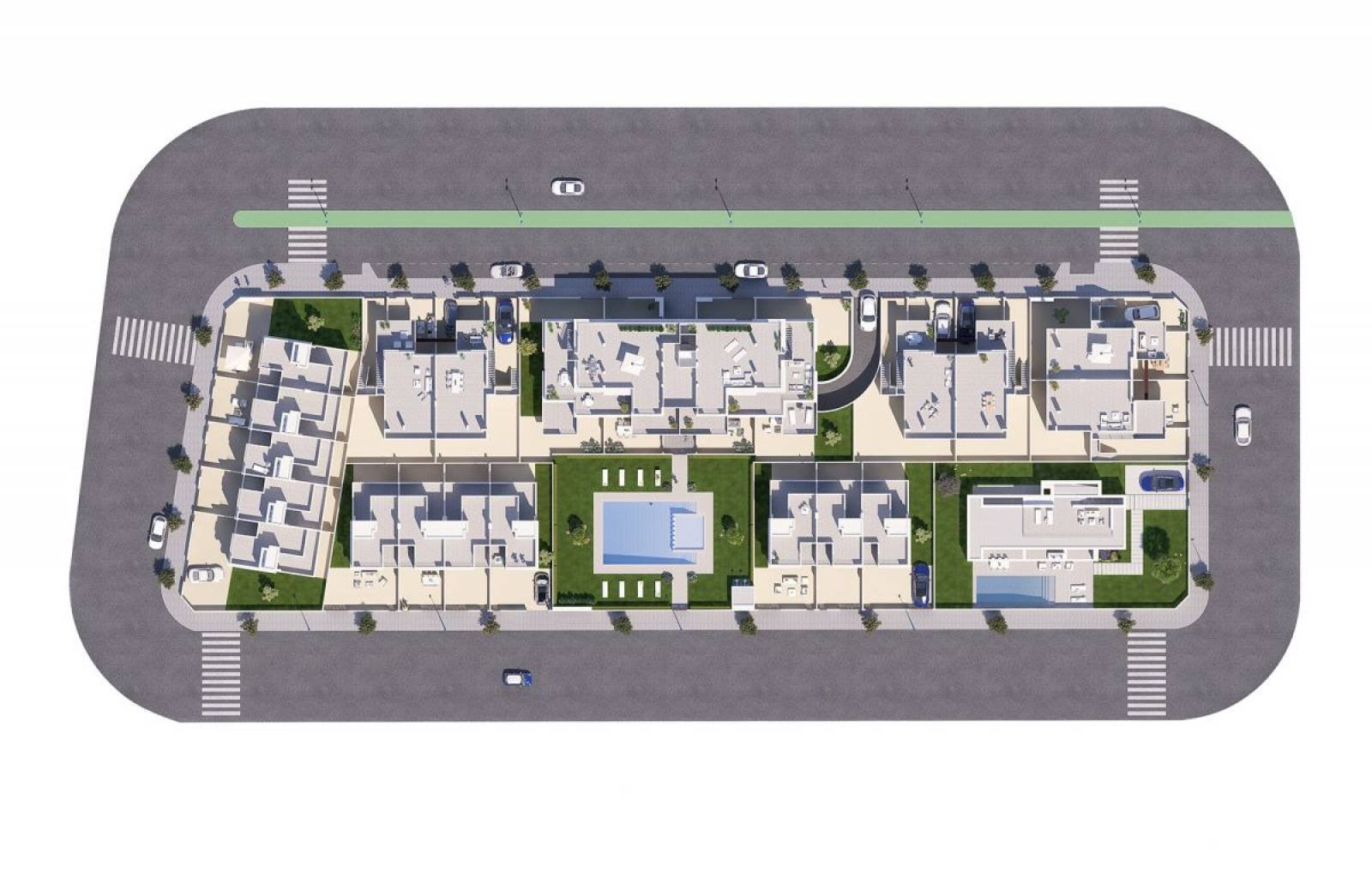 Im ruhigen Küstendorf Torre de la Horadada, dem südlichsten Punkt der Costa Blanca, befindet sich dieses moderne und luxuriöse Resort im Bau. Diese W