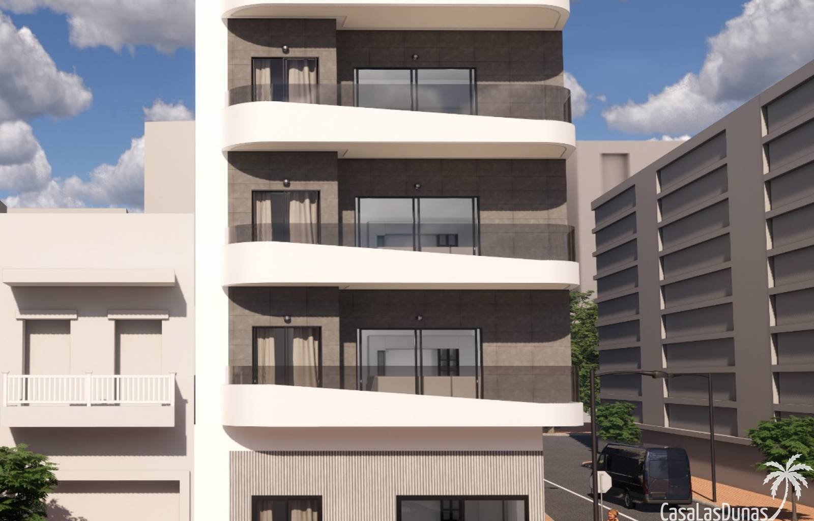 Dieser neue Komplex, nur 200 Meter vom Sandstrand von La Mata entfernt, wird im Januar 2025 bezugsfertig sein. Nutzen Sie Ihre Chance, eine Wohnung z