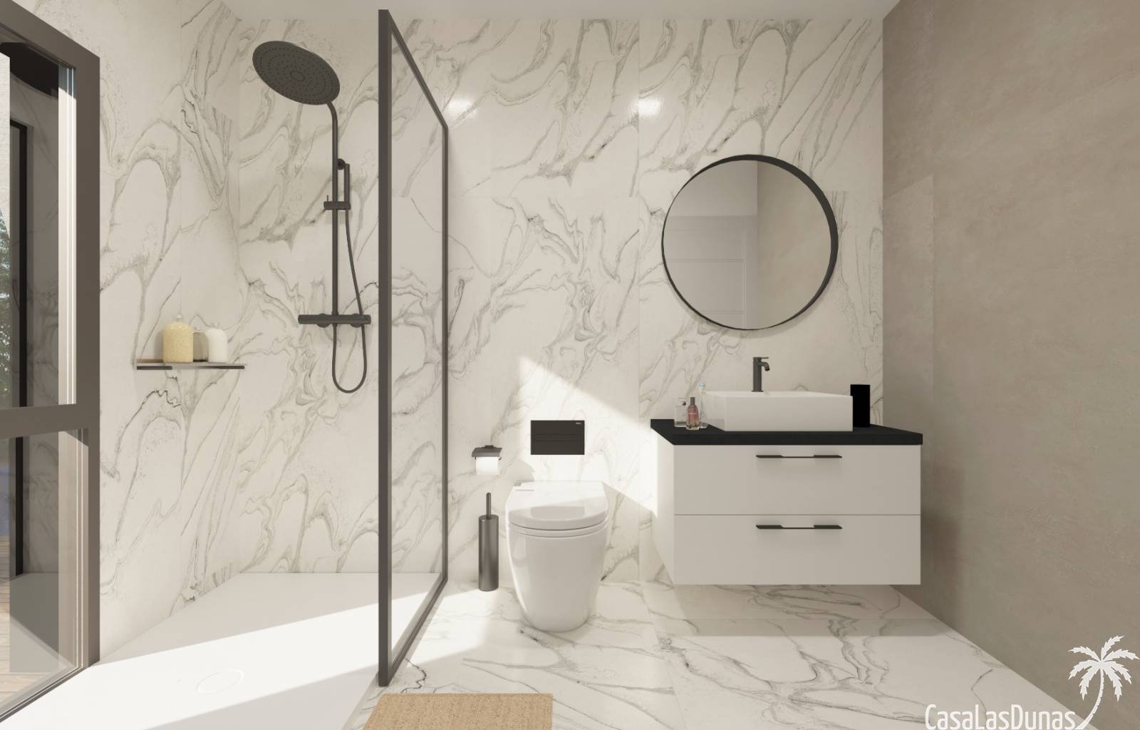 Diese wunderschönen Villen mit überdachter Garage und privatem Swimmingpool werden in der Nähe des Quiron-Krankenhauses gebaut. Das Projekt wird aus