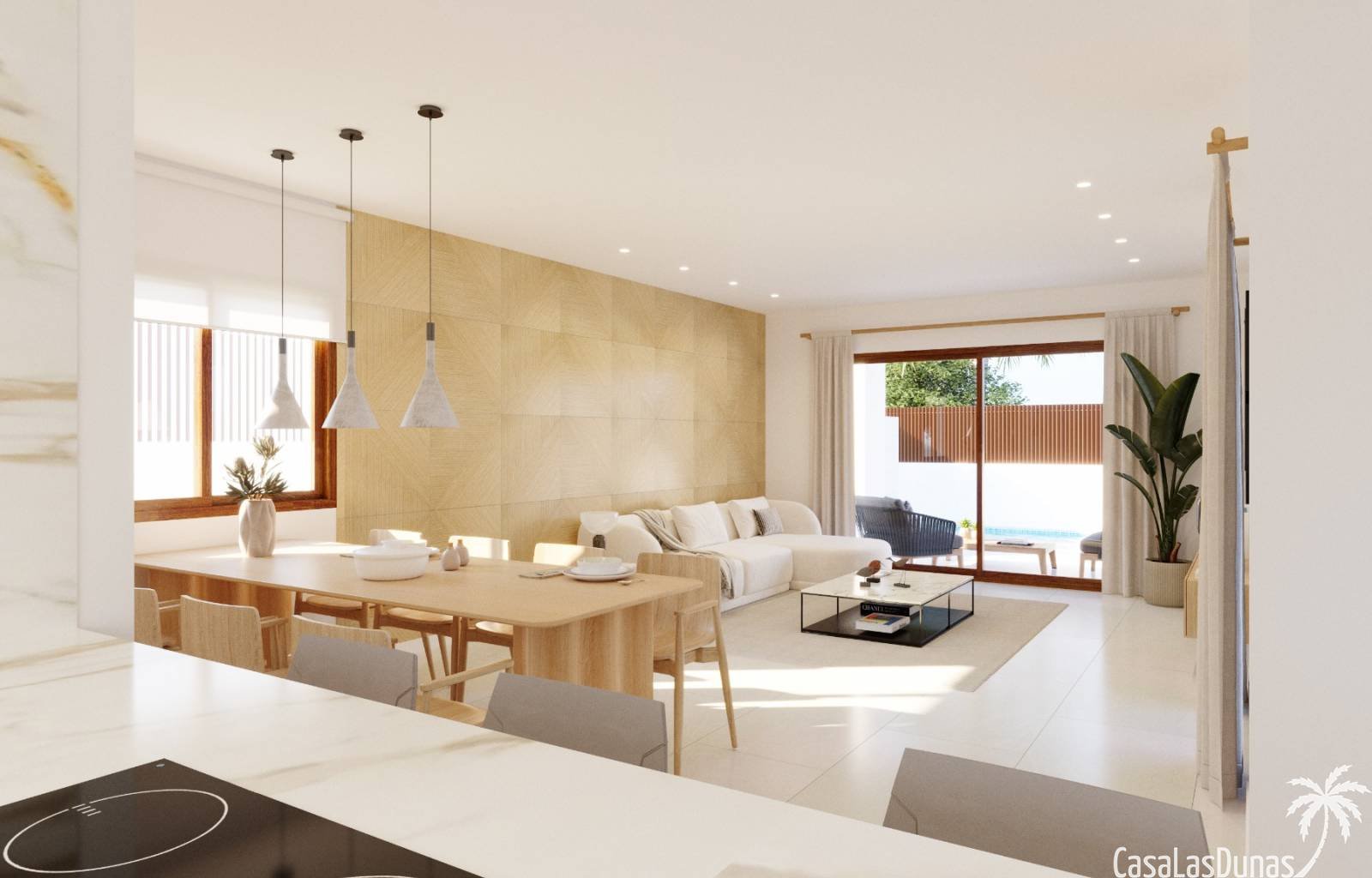 Im Vistabella Golf Resort wird derzeit am nächsten Neubau gearbeitet, der aus einstöckigen Reihenhäusern mit 2 Schlafzimmern (CLD-2916NB), zweistöcki