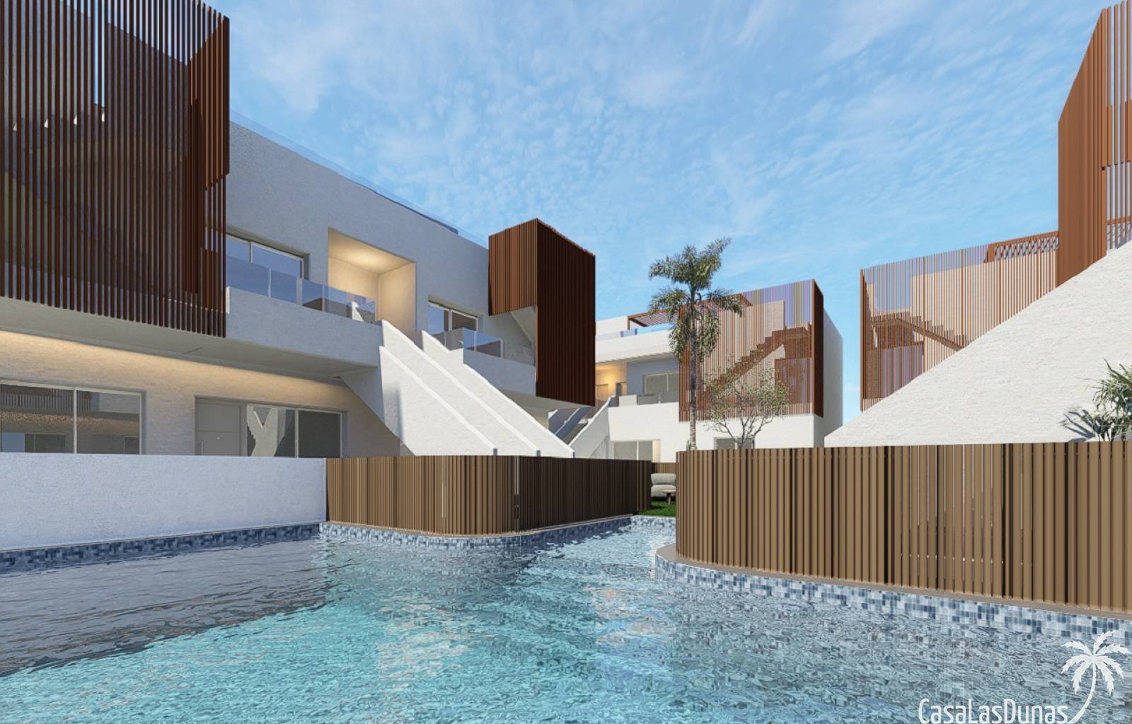 LETZTE VERFÜGBARE WOHNUNG - ERDGESCHOSS MIT 3 SCHLAFZIMMERN
 Dieser kleine Komplex umfasst 16 trendige Bungalows mit zwei oder drei Schlafzimmern. Di