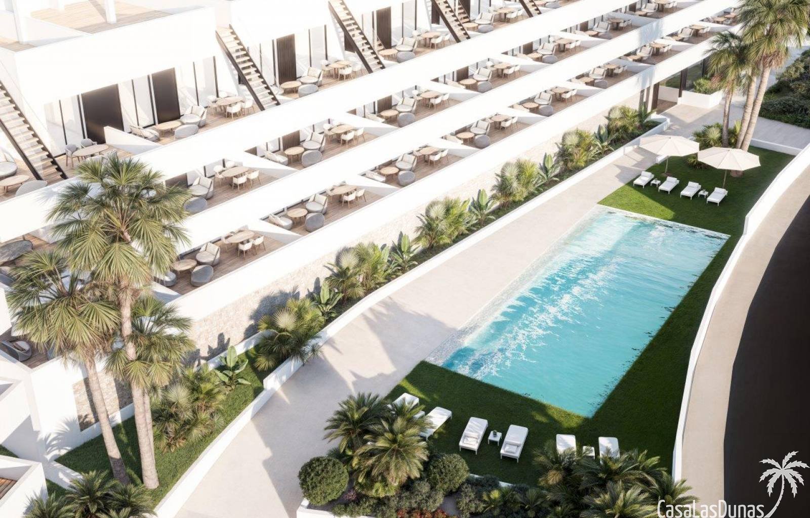 Dieser sichere Wohnkomplex besteht aus 99 modernen Apartments mit 2 Schlafzimmern und 2 Bädern, nur 2,3 km von den Stränden von Benidorm entfernt. Es