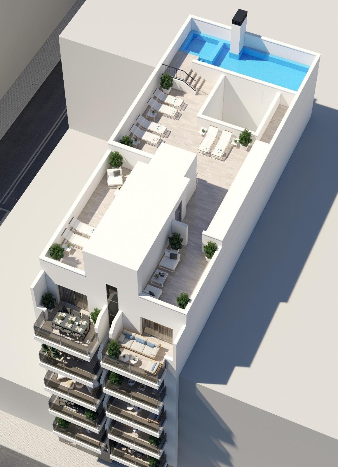 Neubau-Apartments in Torrevieja, nur 150m vom Playa del Cura entfernt
Privilegierte Lage in Torrevieja, nahe Stränden und Annehmlichkeit