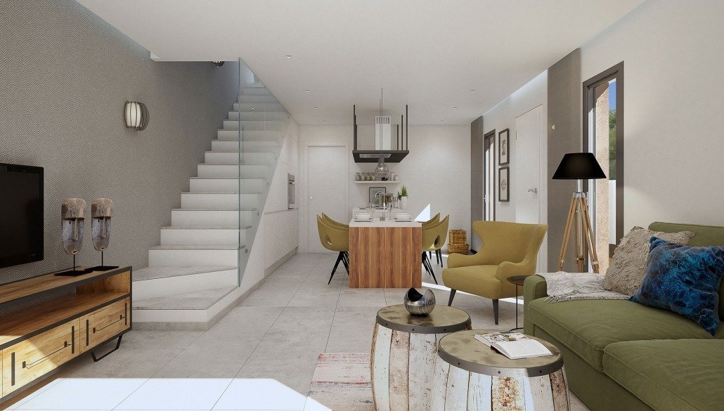 WUNDERSCHÖNE NEUBAU-VILLA HALBFREISTEHEND IN DAYA NUEVA - nur wenige Gehminuten vom Stadtzentrum entfernt!
 
Diese 96m2 halbfreistehende