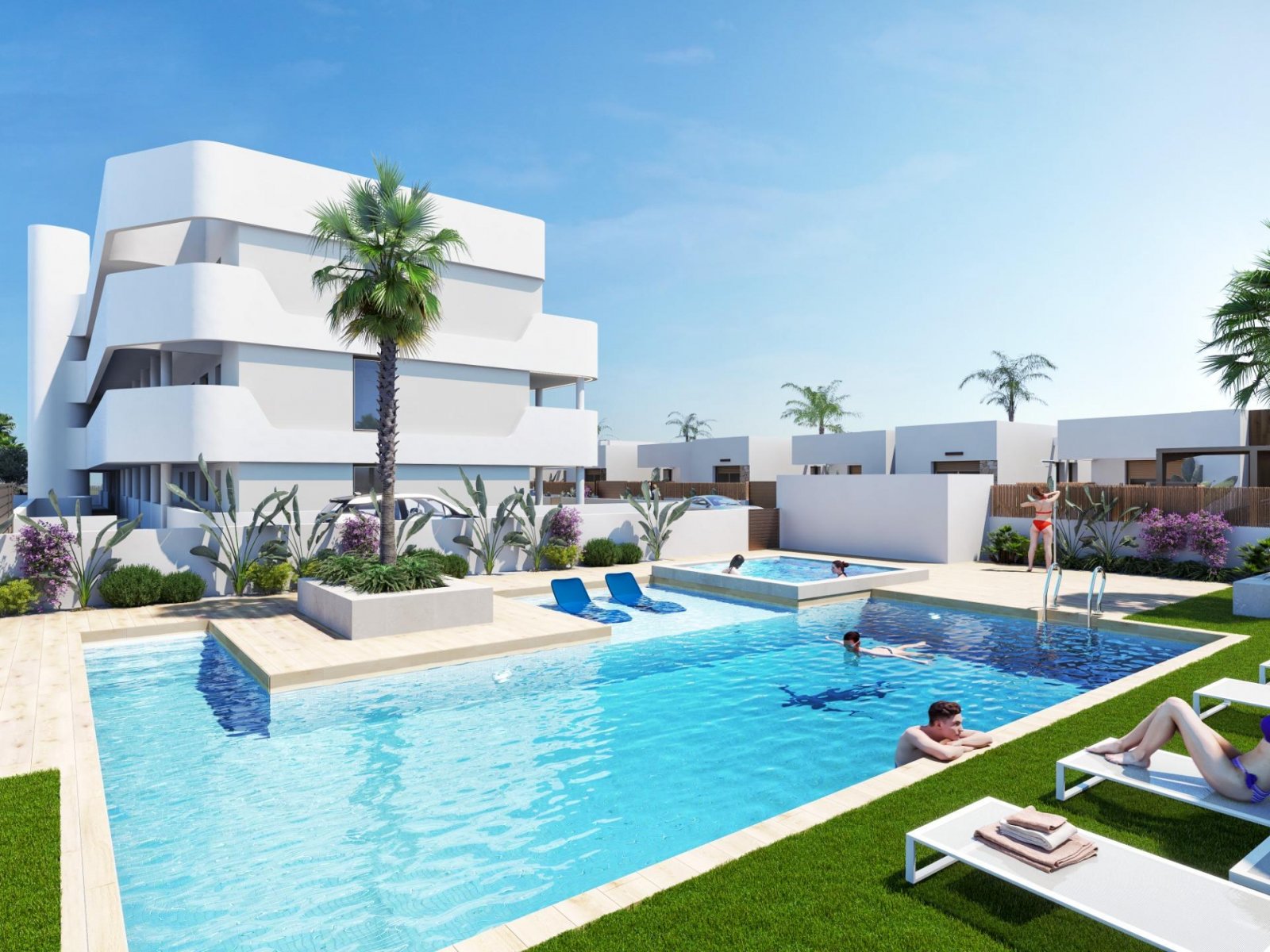 Neubau-Wohnkomplex in Los Alcázares
Exklusive Immobilien an der Costa Cálida
Dieser neue Wohnkomplex in Los Alcázares bietet eine einzig