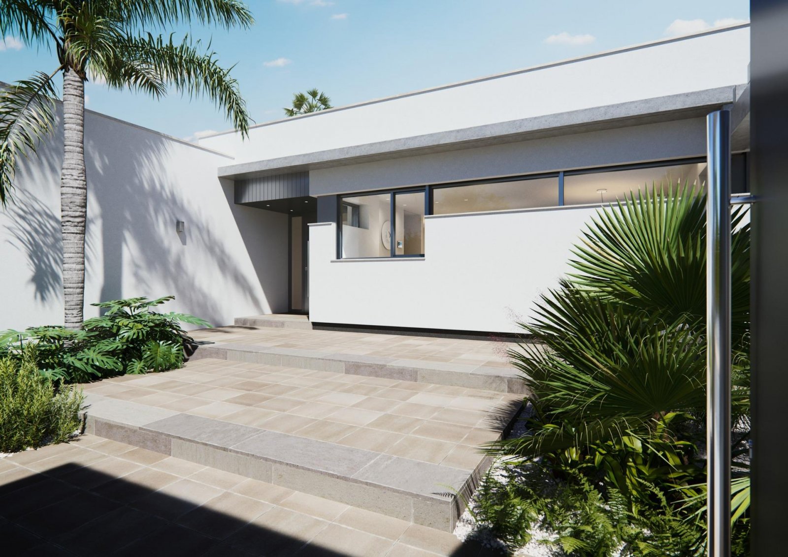 NEU GEBAUTE VILLA AUF EINEM BODEN
 Drei exklusive Villen in einem Wohngebiet in San Javier mit 600 m2 Grundstück und 217 m2 bebauter Flä