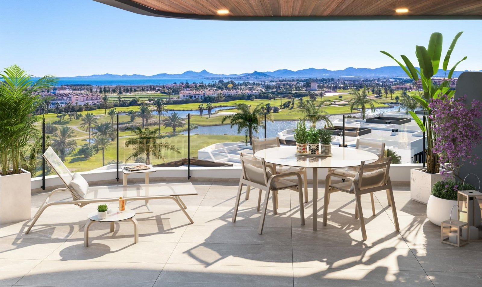 Neubauwohnungen an der Frontlinie des Golfplatzes La Serena in Los Alcázares
Moderne Apartments und Villen direkt am Golfplatz an der Co