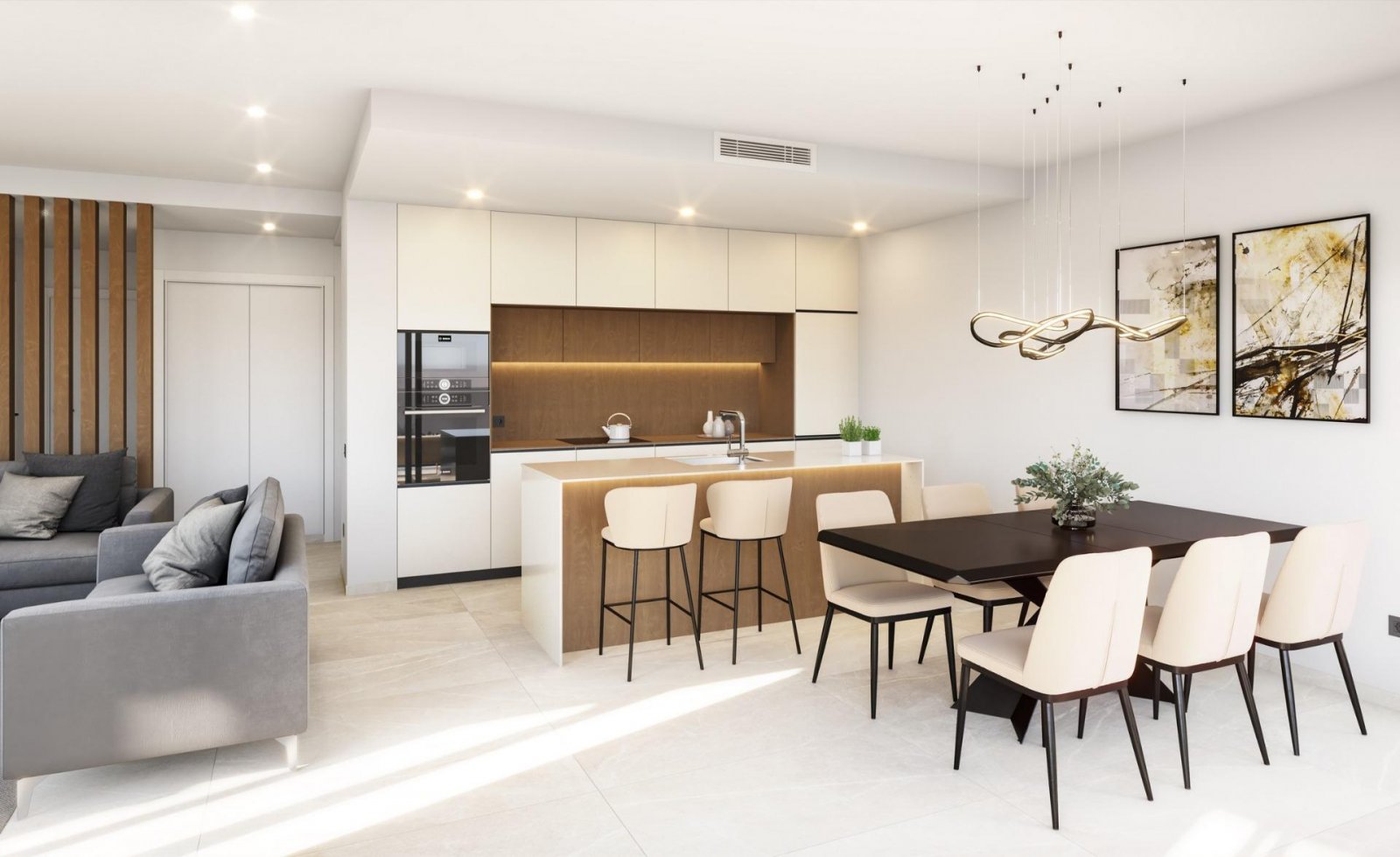 Neubauwohnungen an der Frontlinie des Golfplatzes La Serena in Los Alcázares
Moderne Apartments und Villen direkt am Golfplatz an der Co