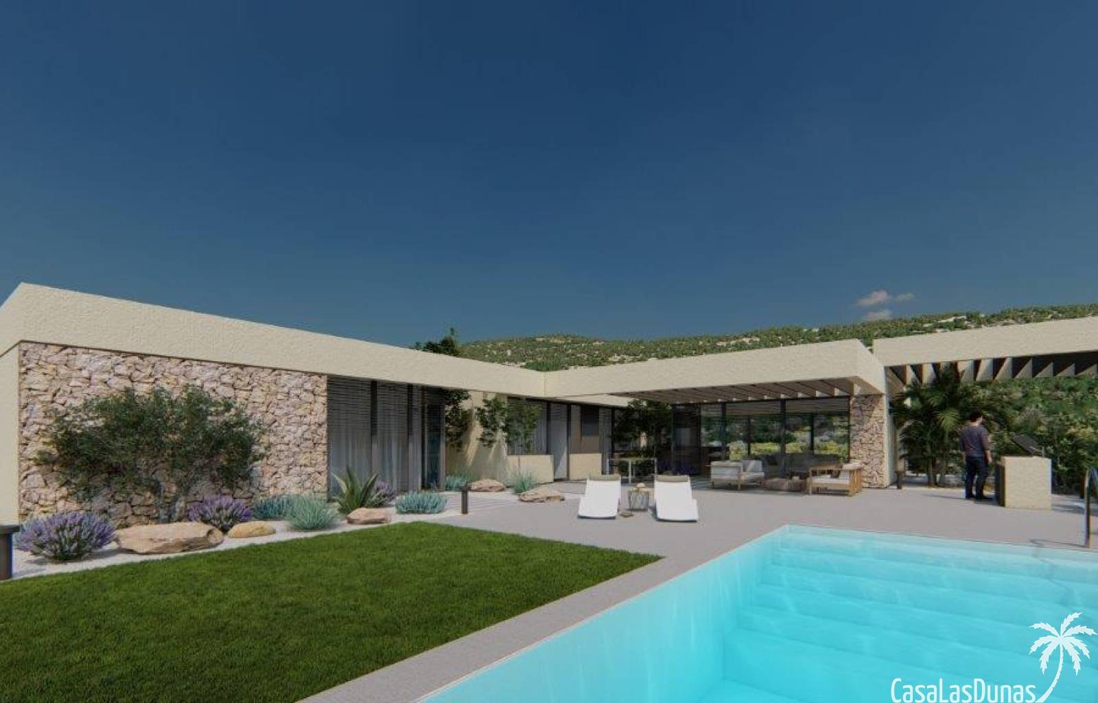 San Javier:  Diese Luxusvillen sind so konzipiert, dass sie eine natürliche Lebensweise gewährleisten. Die Villen verfügen über 3 geräumige Schlafzimmer und sind  