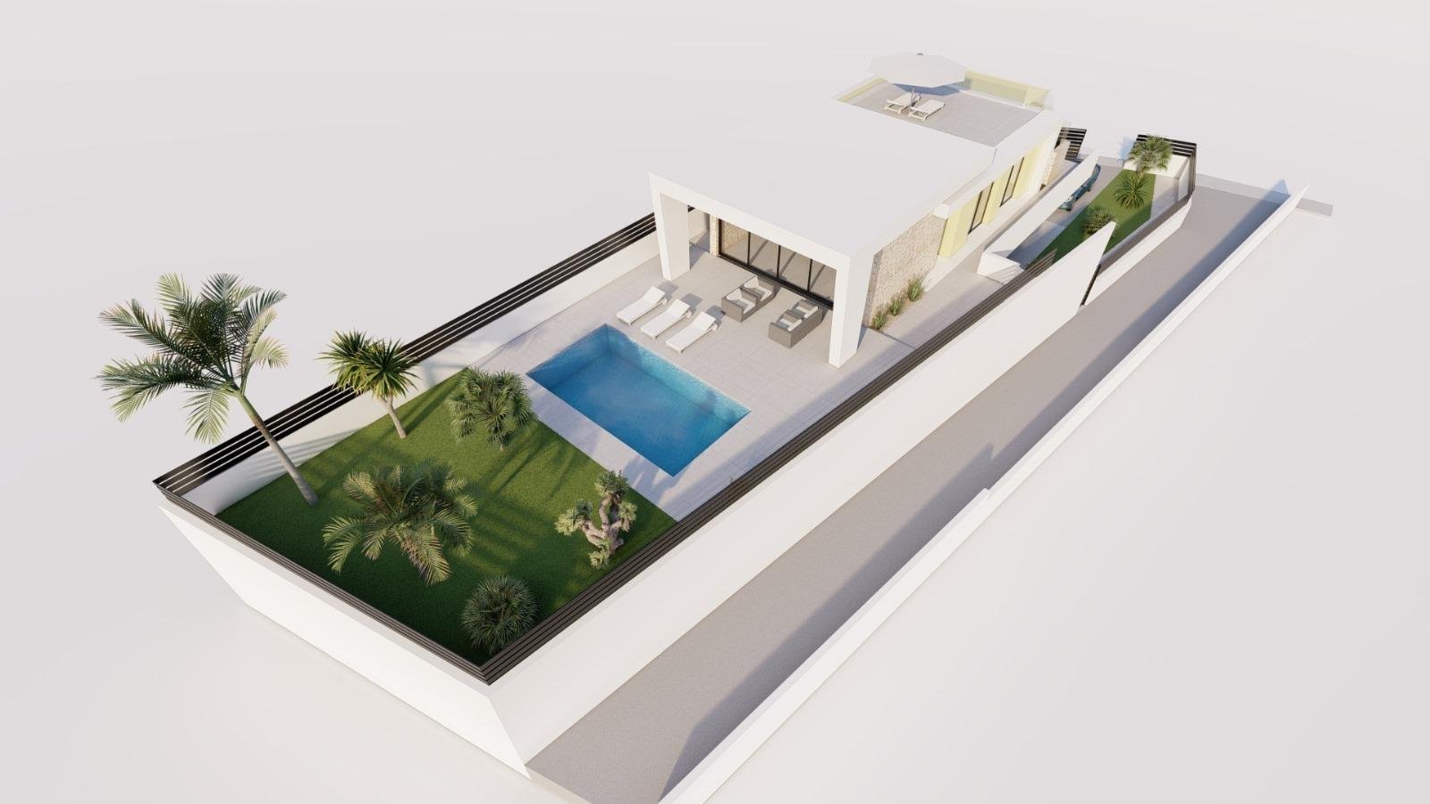 Neu gebaute einstöckige Villen mit privatem Pool in Torrevieja
Moderne Villen in der exklusiven Gegend von Los Balcones
Entdecken Sie di