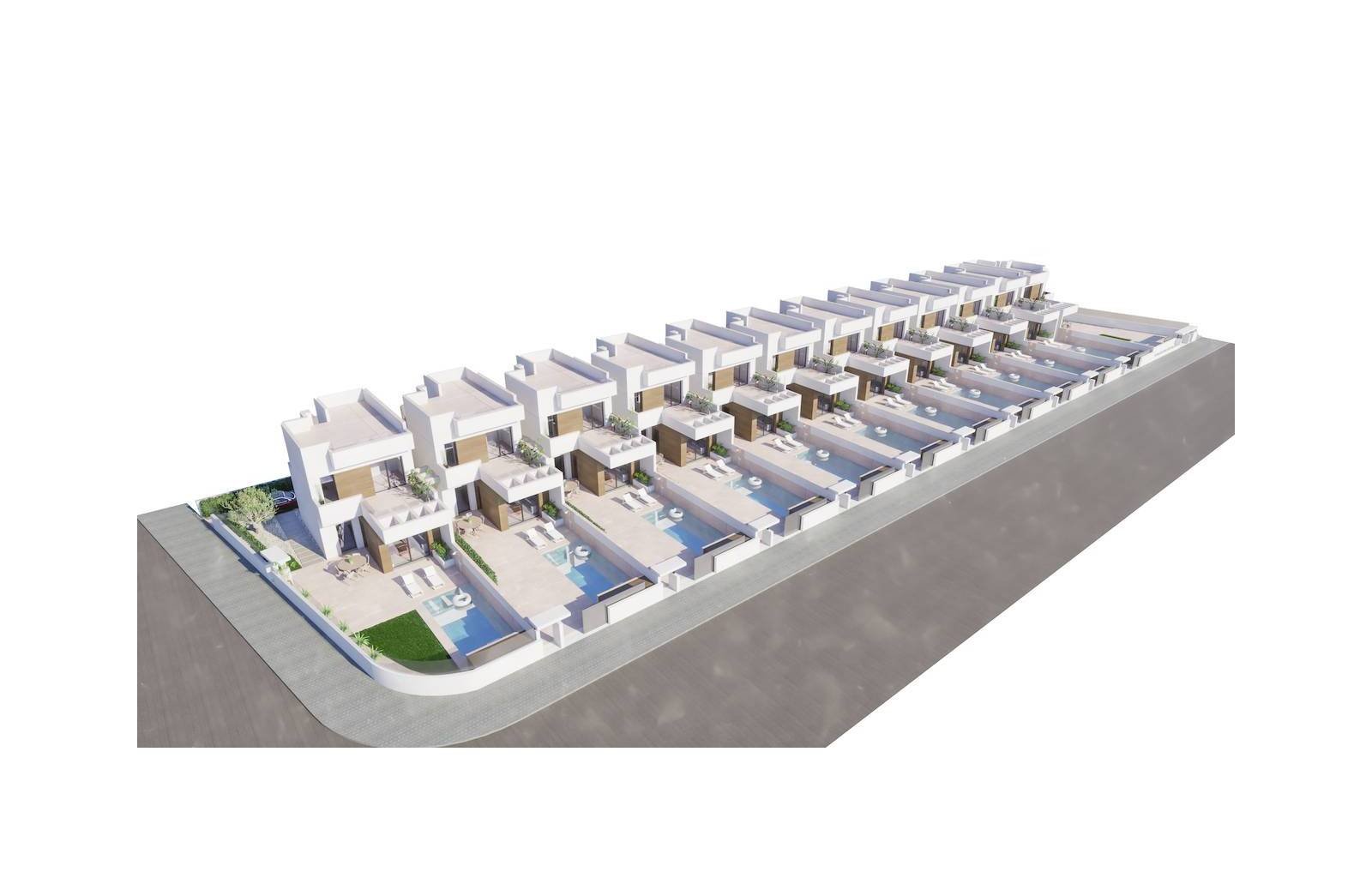 Ein großartiges neues Villenprojekt in La Herrada mit insgesamt 6 Luxusvillen. Alle Villen verfügen über 3 Schlafzimmer und 3 Badezimmer. Ein private