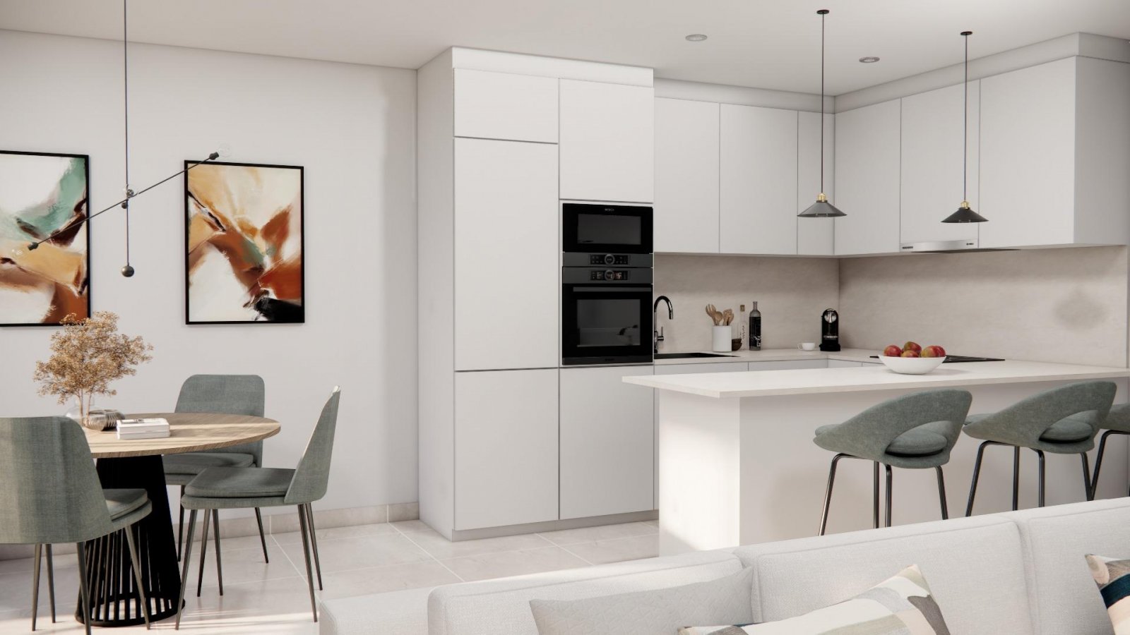 NEU GEBAUTE STADTHÄUSER IN ROJALES
Neubau einer modernen Wohnanlage mit Reihenhäusern und Doppelhaushälften in Rojales.
Eigenschaften h