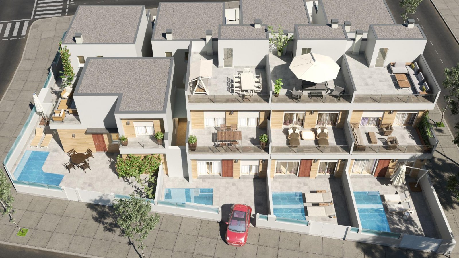 NEU GEBAUTE HALBHAUS-VILLEN IN SAN PEDRO DEL PINATAR - nur 2 km zum Strand!
Neubau von 8 unabhängigen Villen und Doppelhaushälften in Sa