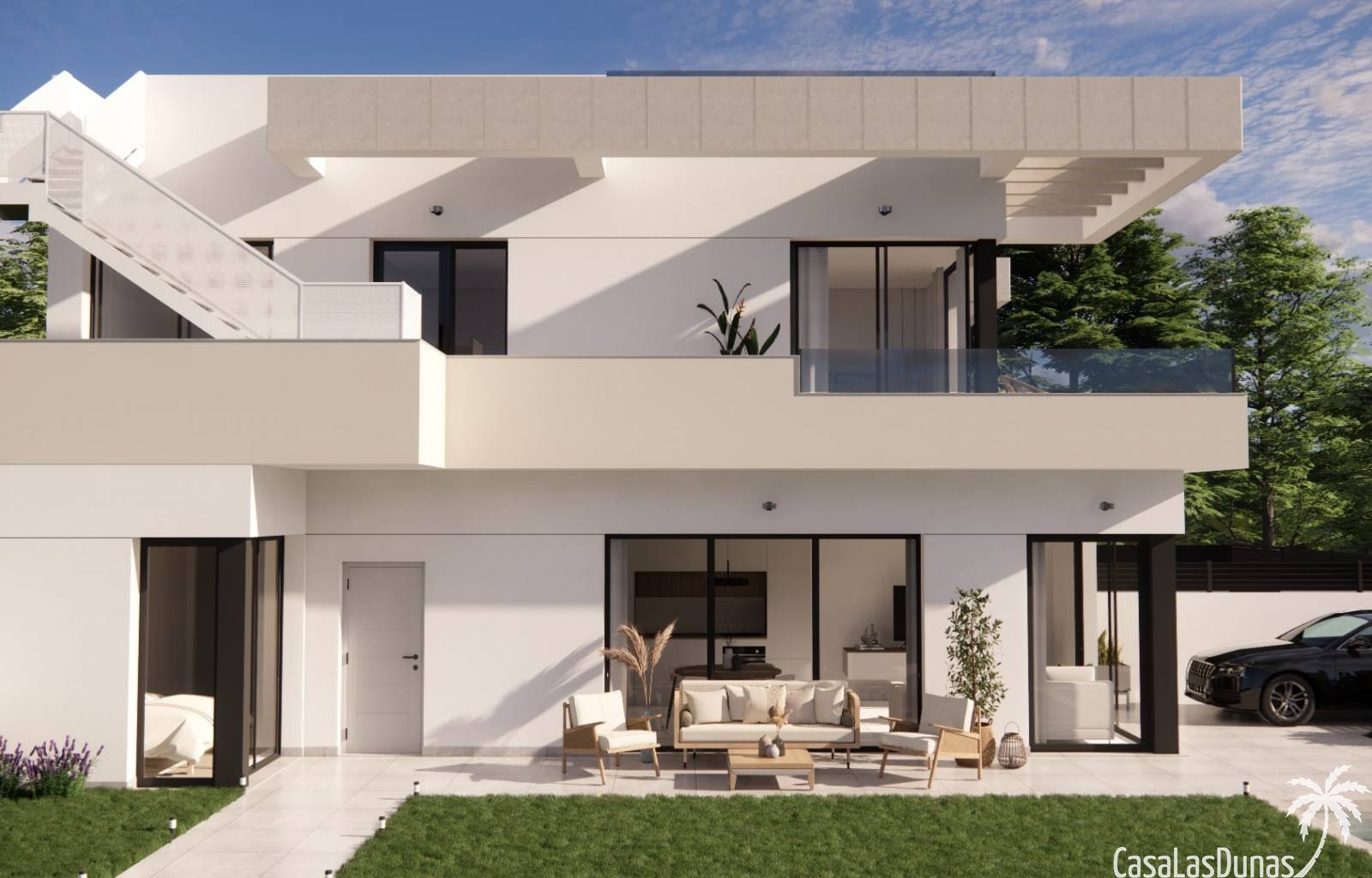 Wunderschöne neue Villen in der Urbanisation La Herrada in Los Montesinos. Die Häuser verfügen über 3 Schlafzimmer, 2 Badezimmer und ein Gäste-WC. Di