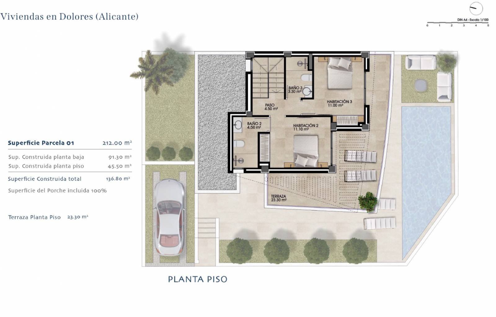 Am Rande des charmanten Dorfes Dolores finden wir dieses kleine Projekt von Luxusimmobilien. Insgesamt werden in dieser Phase 3 Häuser gebaut, von de