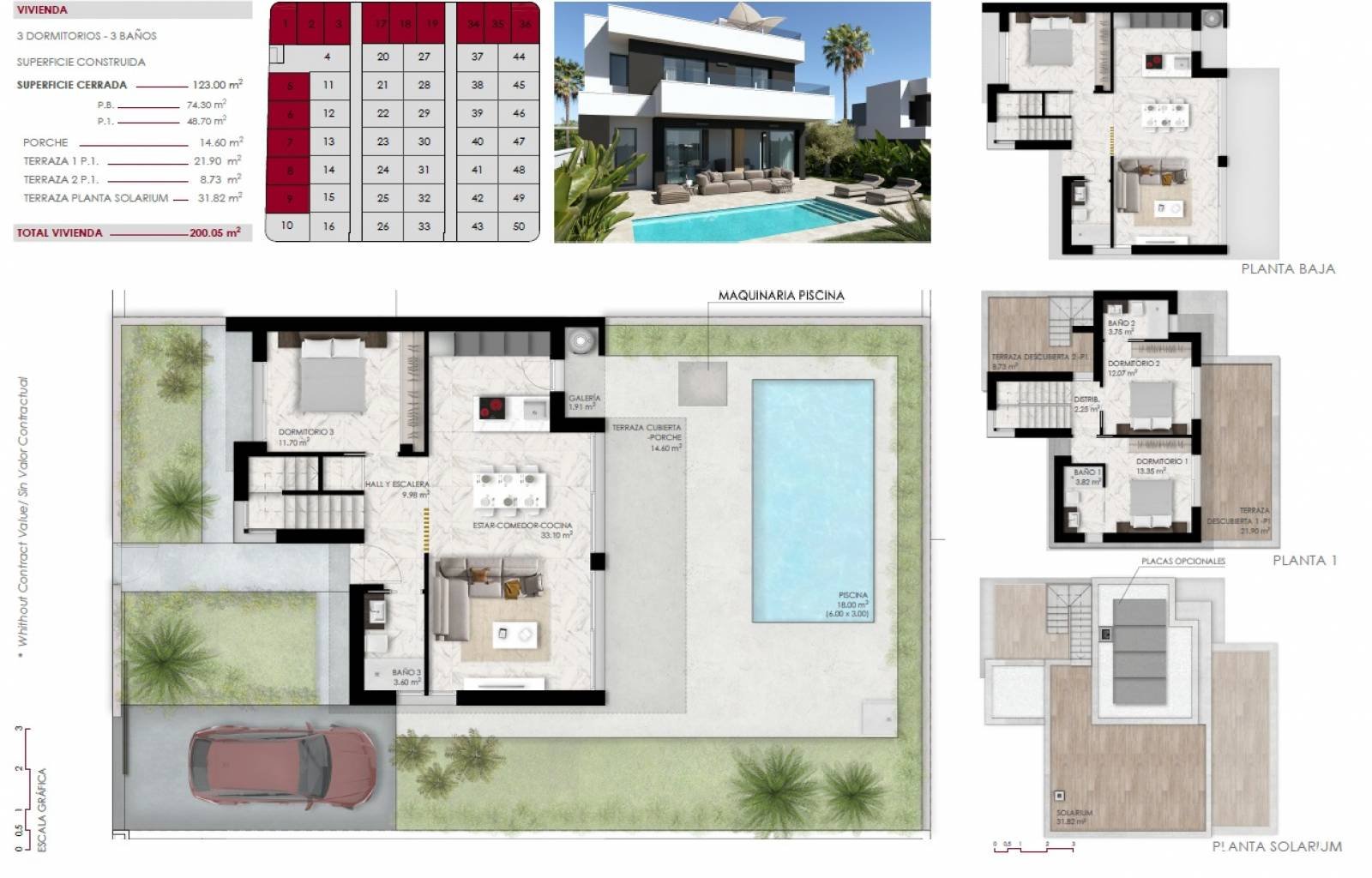Dieses fantastische Projekt wird in der Stadt Quesada gebaut, etwa 10 Kilometer von den Sandstränden der Costa Blanca und nur 500 Meter vom Stadtzent