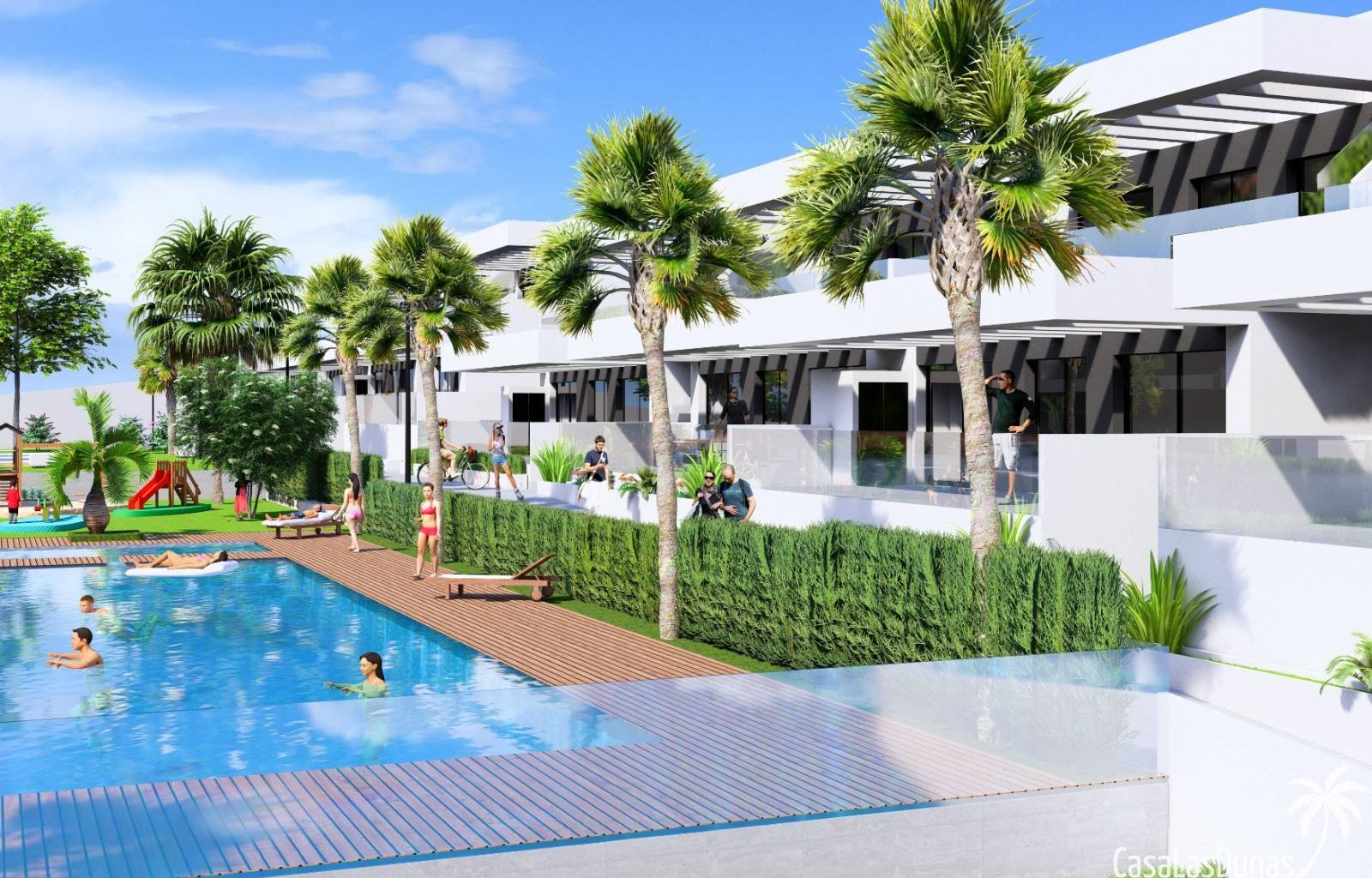 Wer träumt nicht davon? Wachen Sie in Ihrem eigenen modernen spanischen Apartment auf, öffnen Sie die Terrassenschiebetür, setzen Sie sich in Ihren E