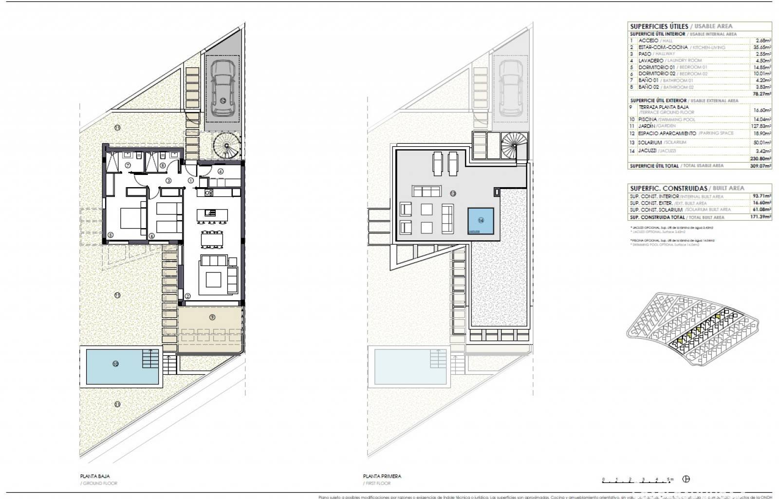Suchen Sie eine geräumige und moderne Villa mit Meerblick? Diese Häuser werden in Polop gebaut, einem Dorf in den Bergen in der Nähe von Benidorm. Si