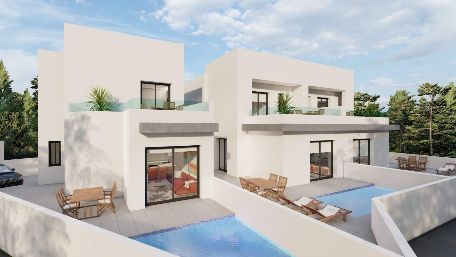 Neubau-Villen mit privatem Pool in Daya Nueva, Costa Blanca
Moderne Doppelhaushälften und freistehende Villen mit ausgezeichnetem Design