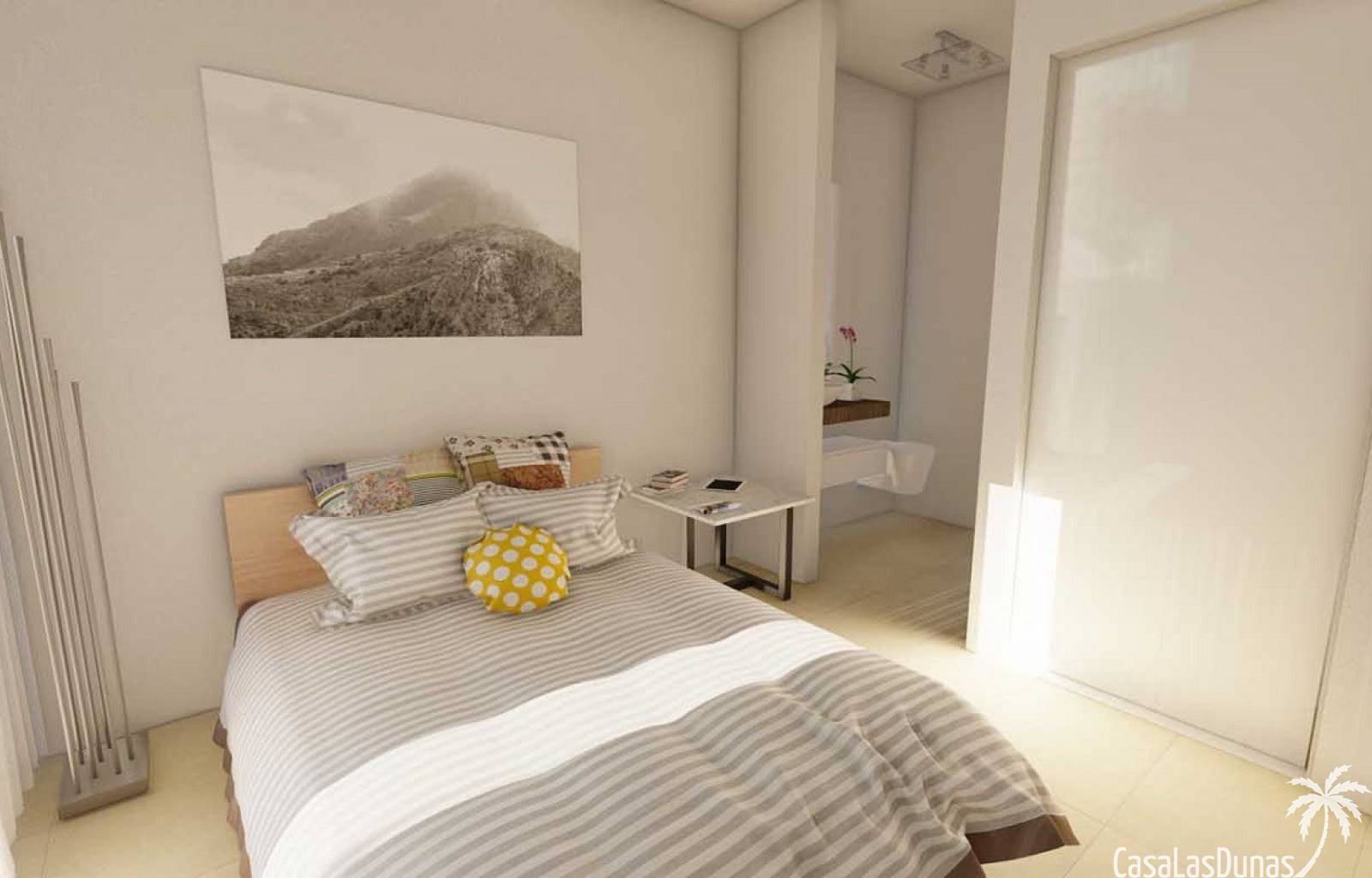 Diese schöne Neubauvilla befindet sich nur wenige Gehminuten vom Zentrum von Ciudad Quesada entfernt. Das Haus besteht aus 4 Schlafzimmern, 5 Bädern,