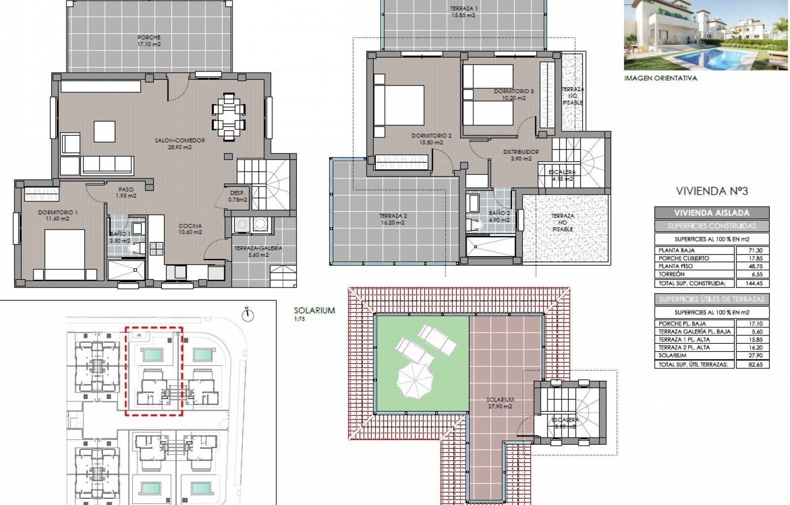 Wunderschönes Neubauprojekt in einer ruhigen Gegend von La Marina, nur wenige Meter von den herrlichen Dünen von El Pinet und dem Naturpark Santa Pol