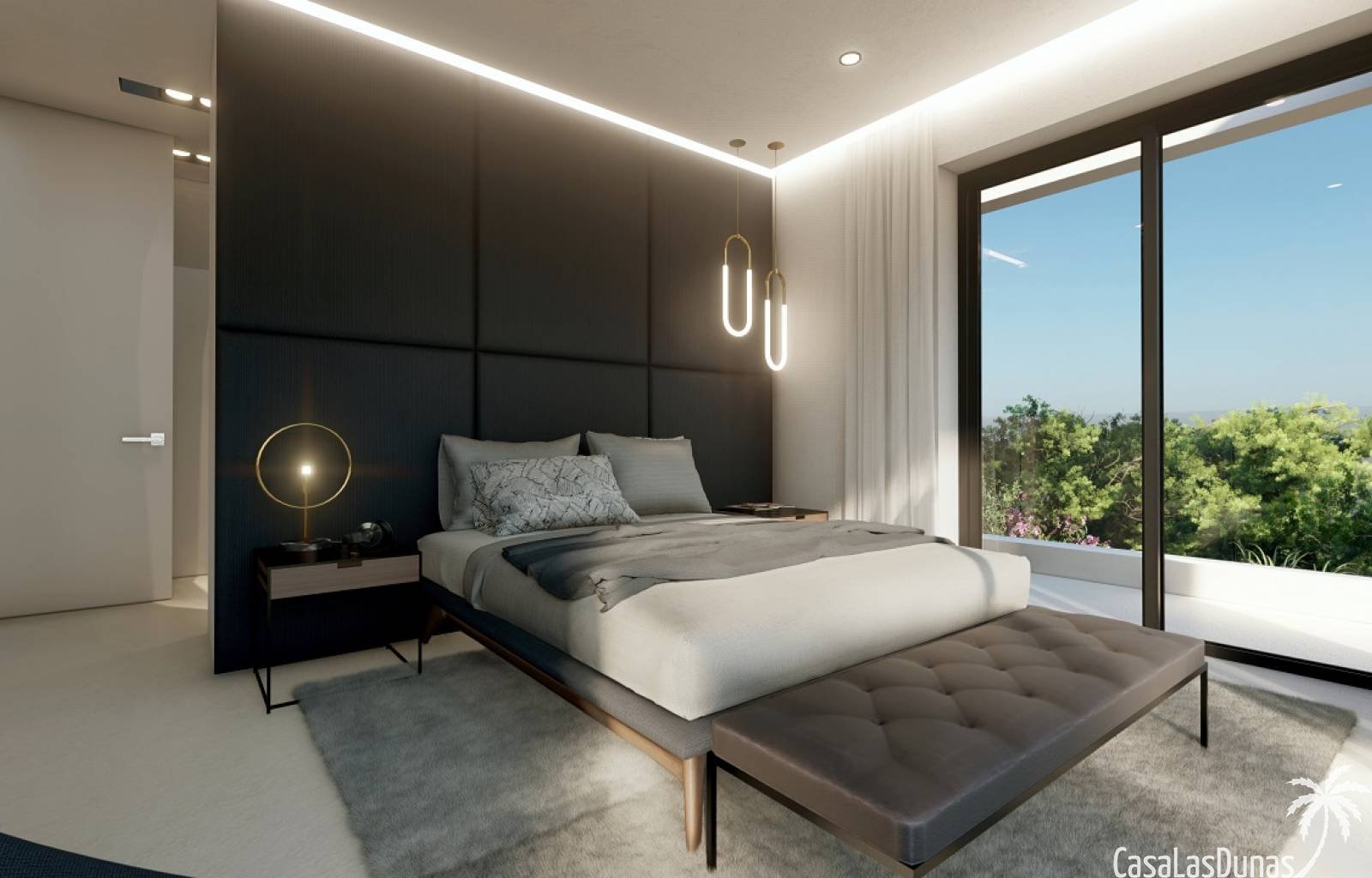 Wunderschöne moderne Neubauvilla, nur einen Kilometer vom Strand und wenige Kilometer vom Zentrum von El Campello entfernt. Das Haus besteht aus 3 Sc