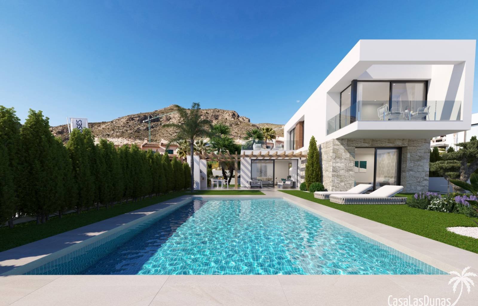 Luxusvilla in Finestrat mit 3 Schlafzimmern und 3 Bädern. Ein einzigartiges Leben verdient ein einzigartiges Zuhause. Deshalb bietet jede Villa ästhe