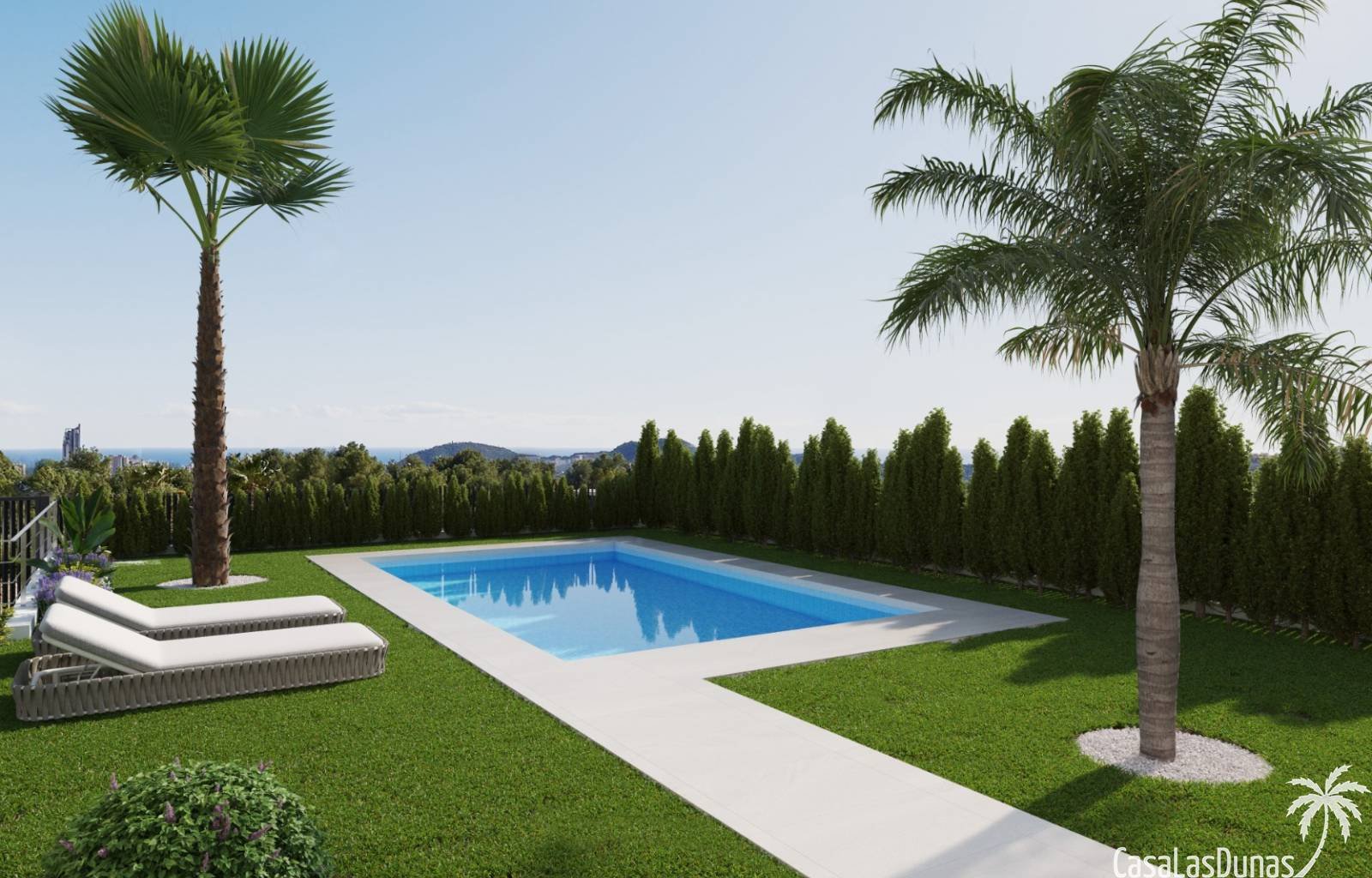 Luxusvilla in Finestrat mit 3 Schlafzimmern und 3 Bädern. Ein einzigartiges Leben verdient ein einzigartiges Zuhause. Deshalb bietet jede Villa ästhe