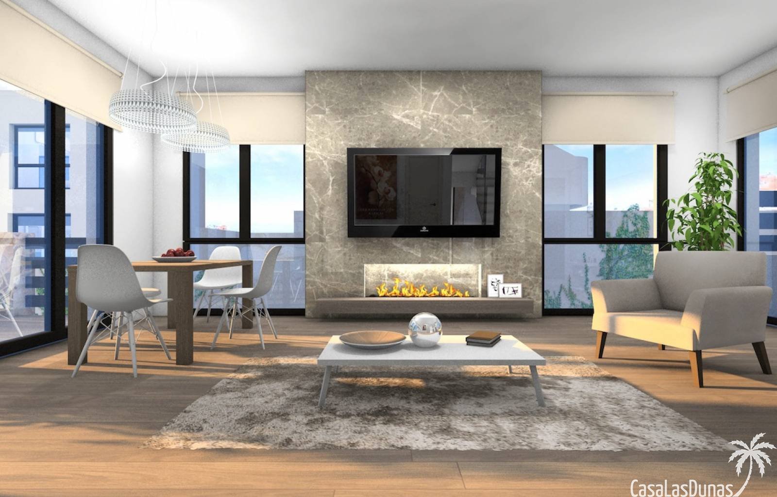 Villen in der ersten Reihe des Golfplatzes La Marquesa, mit Aufzug zu allen Etagen und mit 1 Schlafzimmer, 2 Suiten, 3 Bädern, geräumigem und komfort