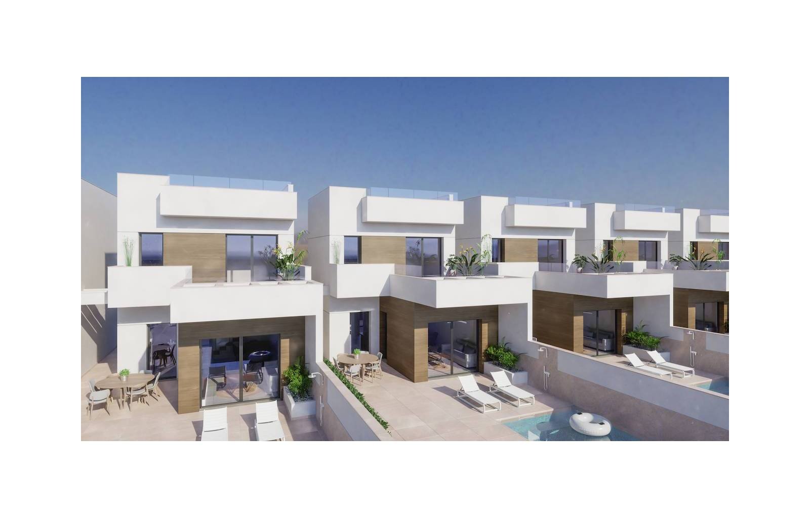 Ein großartiges neues Villenprojekt in La Herrada mit insgesamt 6 Luxusvillen. Alle Villen verfügen über 3 Schlafzimmer und 3 Badezimmer. Ein private