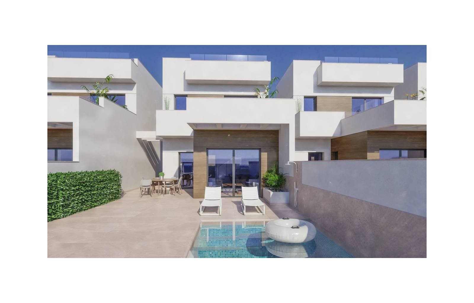 Ein großartiges neues Villenprojekt in La Herrada mit insgesamt 6 Luxusvillen. Alle Villen verfügen über 3 Schlafzimmer und 3 Badezimmer. Ein private