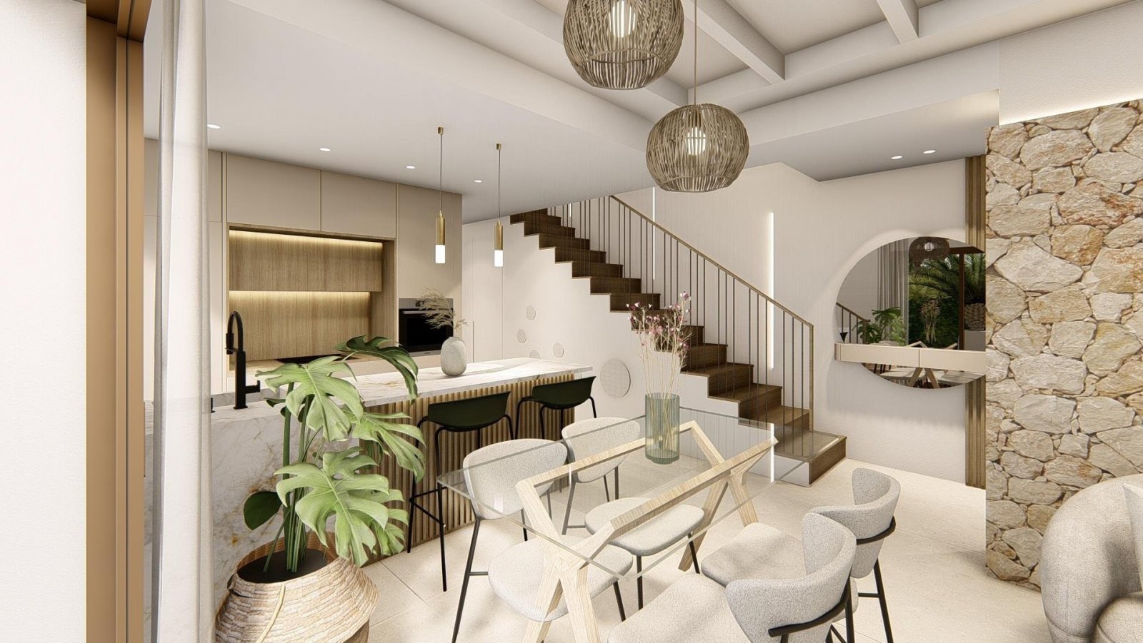 NEU GEBAUTE VILLEN IN ROJALES
Neues Projekt von modernen Quads und Villen mit privaten Pools in Rojales.
Moderne Eigenschaften hat 3 Sch