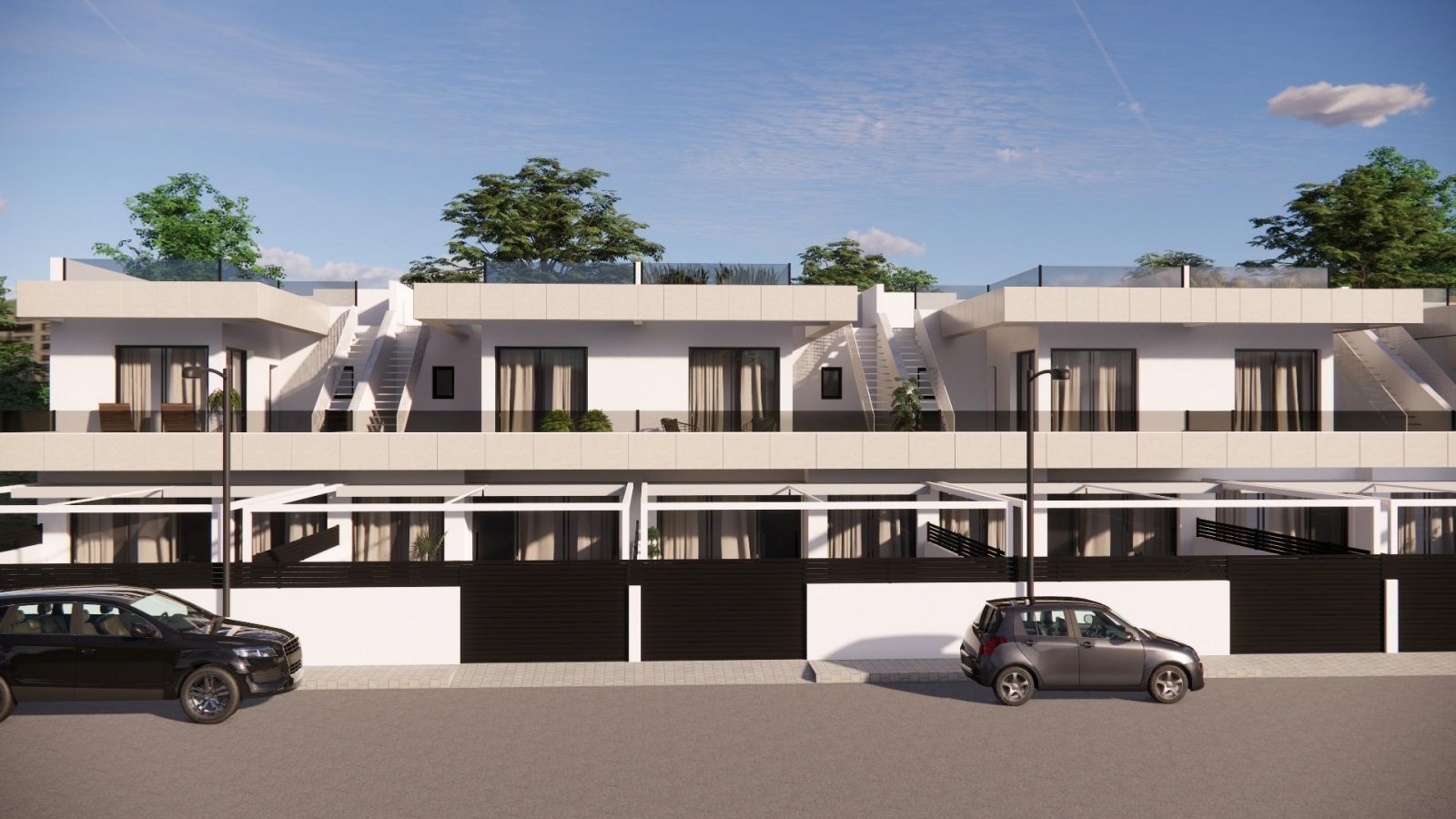 NEU GEBAUTE STADTHÄUSER IN ROJALES
Neubau einer modernen Wohnanlage mit Reihenhäusern und Doppelhaushälften in Rojales.
Eigenschaften h