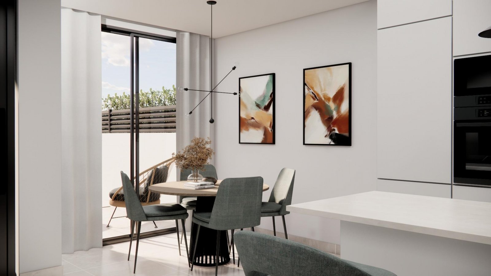 NEU GEBAUTE STADTHÄUSER IN ROJALES
Neubau einer modernen Wohnanlage mit Reihenhäusern und Doppelhaushälften in Rojales.
Eigenschaften h