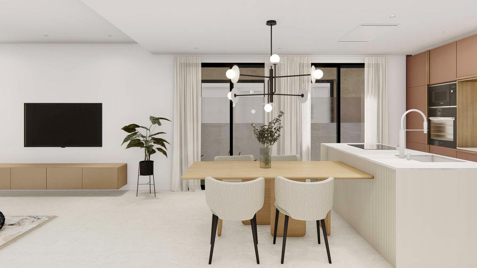 NEUGEBAUTE VIERFAMILIENHÄUSER IN CIUDAD QUESADA
Neubau eines modernen Vierfamilienhauses in Ciudad Quesada
Quads bauen über 2 Etagen, h