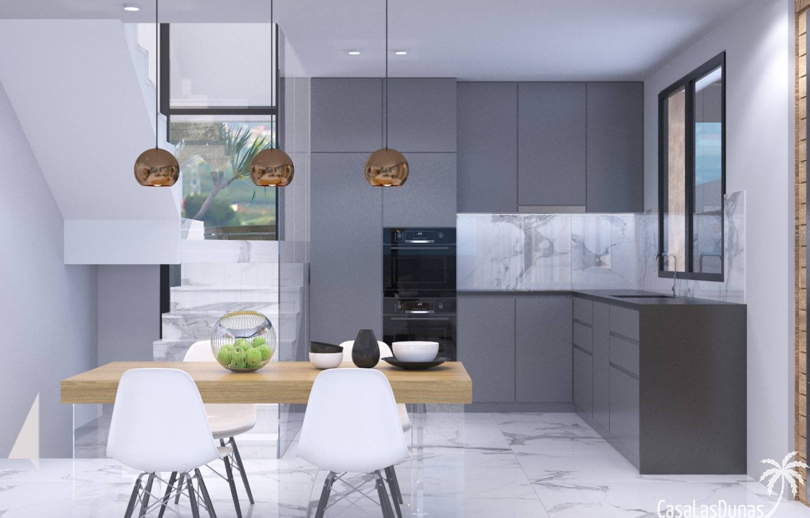 Diese 98 m2 große freistehende Villa auf einem 275 m2 großen Grundstück ist ein luxuriöser Rückzugsort neben dem Golfplatz. Mit 3 Schlafzimmern und 3