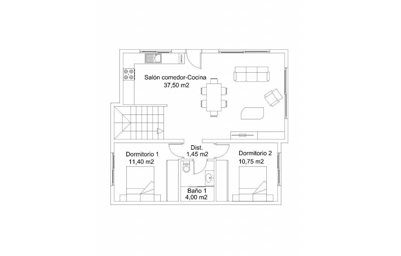Diese 98 m2 große freistehende Villa auf einem 275 m2 großen Grundstück ist ein luxuriöser Rückzugsort neben dem Golfplatz. Mit 3 Schlafzimmern und 3