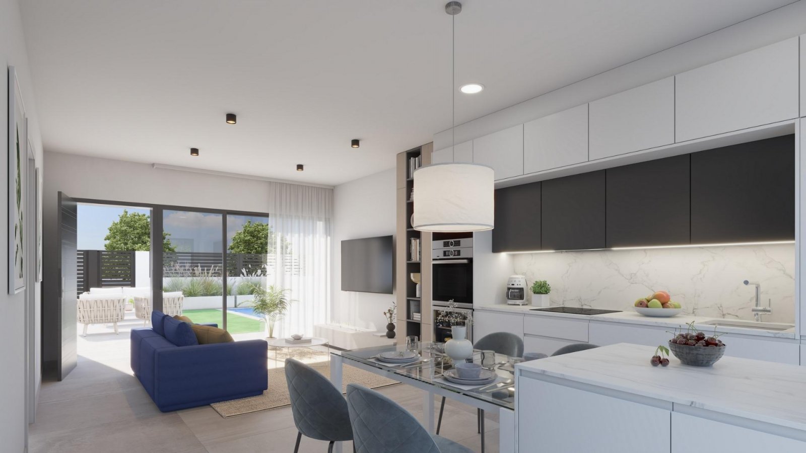 NEU GEBAUTE VILLEN IN LOS ALCAZARES
Neubausiedlung mit 12 exklusiven, freistehenden Villen, jede mit privatem Pool und Dachterrasse, nur