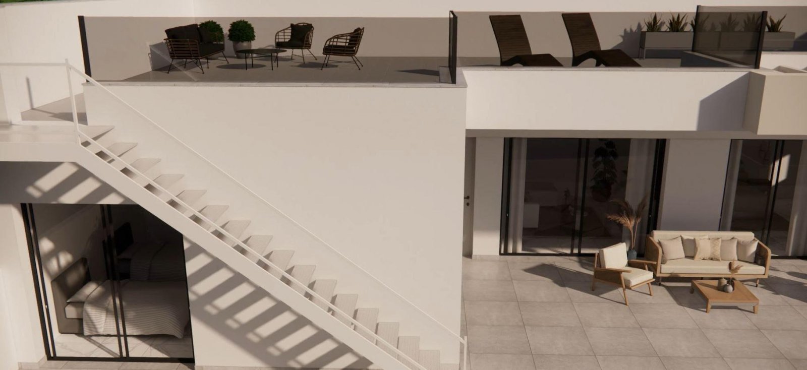 NEU GEBAUTE VILLEN IN LOS MONTESINOS
Neubau-Boutique-Projekt von 7 einstöckigen Villen in Los Montesinos, La Herrada.
Villen hat 3 Schl