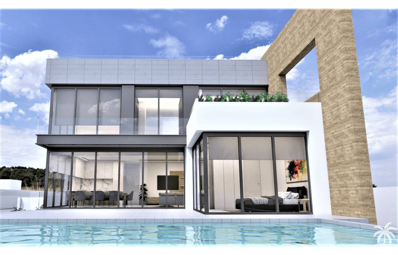 Dies ist die Gelegenheit, das Haus Ihrer Träume in idealer Lage mit Meerblick zu bauen.
 Die Villa wird auf einem Grundstück von 619 m2 stehen und di