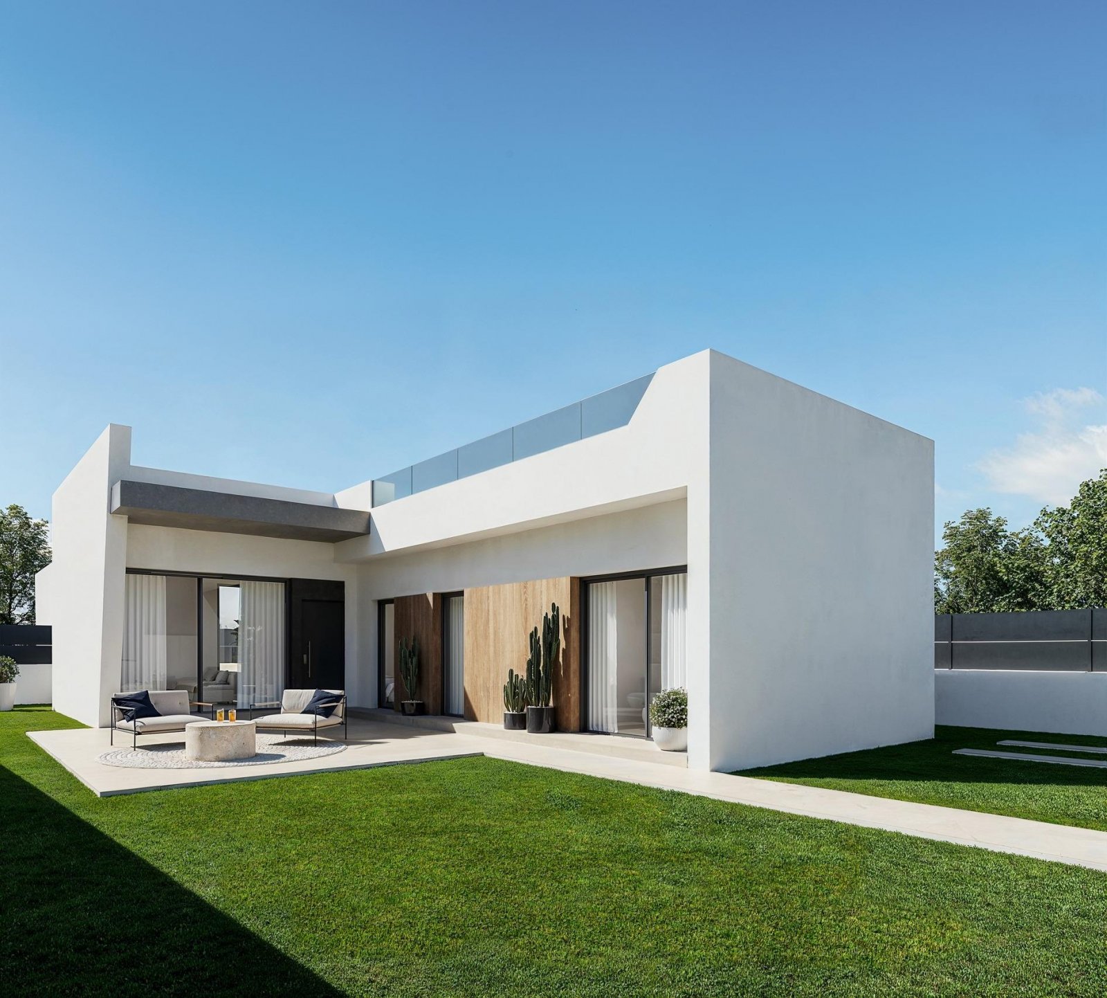 NEU GEBAUT VILLA IN SAN MIGUEL DE SALINAS - mit privatem Garten und Pool.
Diese moderne 107m2 Villa ist über eine Etage gebaut und beste