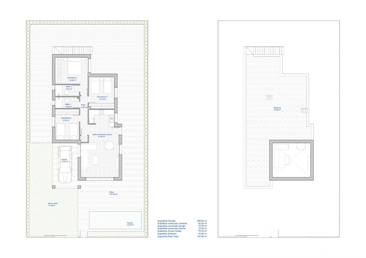 NEUBAU VILLEN IN LOS ALCAZARES
 
 Neubau einer freistehenden Villa auf einem großzügigen Grundstück von 350m2 in Los Alcazares.
 
 Villa
