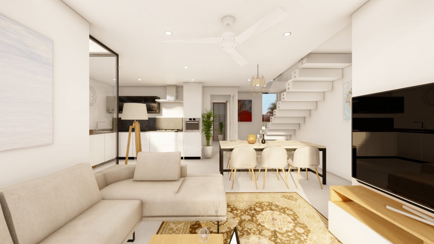 NEU GEBAUTE VILLEN IN LOS URRUTIAS, MURCIA
Neubau einer modernen Villa in 200m Entfernung vom Strand.  Die helle Villa bauen über 2 Etag