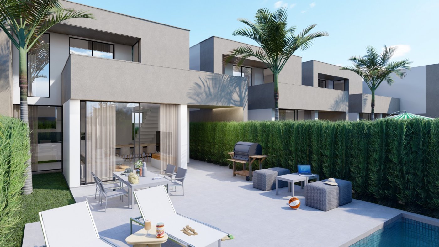 NEU GEBAUTE VILLEN IN LOS URRUTIAS, MURCIA
Neubau einer modernen Villa in 200m Entfernung vom Strand.  Die helle Villa bauen über 2 Etag