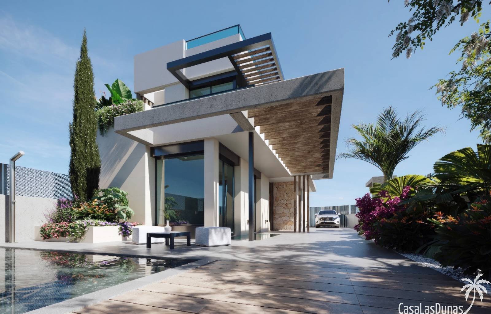 Diese modernen Villen wurden im fantastischen Santa Rosalia Resort gebaut, das sich durch einen über 16.000 m² großen Swimmingpool auszeichnet. Das P