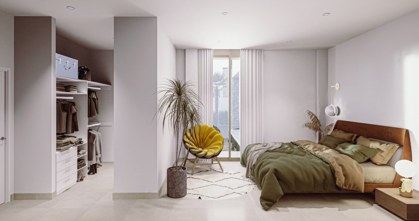 NEU GEBAUTE VILLEN IN MAR DE CRISTAL -  
 
Fabelhafte einstöckige Villa mit 3 Schlafzimmern, 2 Bädern, privater Sonnenterrasse, Schwimmba