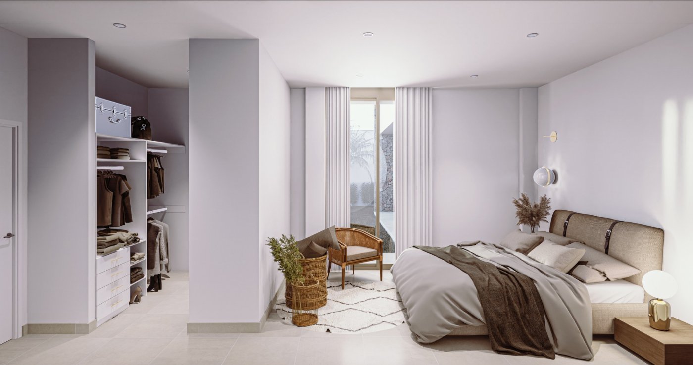 NEU GEBAUTE VILLEN IN MAR DE CRISTAL -  
 
Fabelhafte einstöckige Villa mit 3 Schlafzimmern, 2 Bädern, privater Sonnenterrasse, Schwimmba