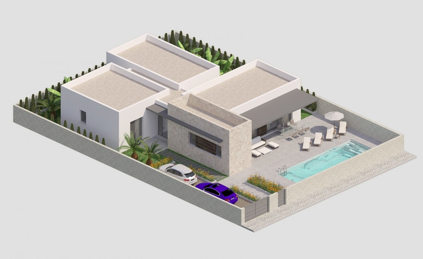 HERRLICHE NEUBAU VILLA IN BENIJOFAR mit Garten und privatem Pool. 
 
Diese 178m2 Villa im modernen Stil besteht aus einem geräumigen Wohn