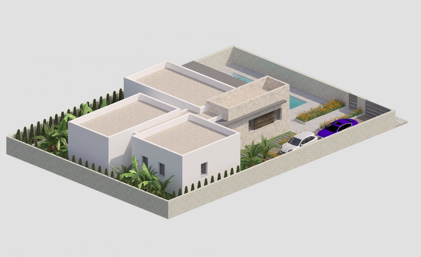 HERRLICHE NEUBAU VILLA IN BENIJOFAR mit Garten und privatem Pool. 
 
Diese 178m2 Villa im modernen Stil besteht aus einem geräumigen Wohn